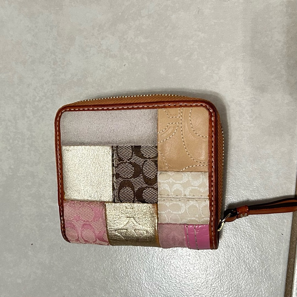 Coach Multicolor Patchwork Zip-Around Bifold Wall… - image 2
